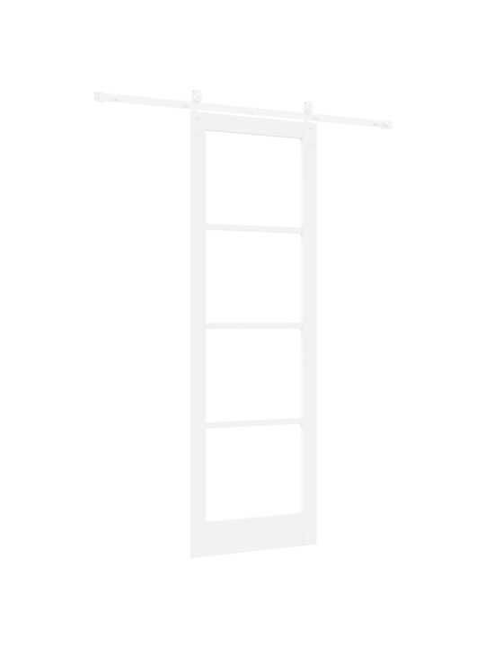 Liukuovi tarvikkeilla valkoinen 78x232 cm massiivimännystä