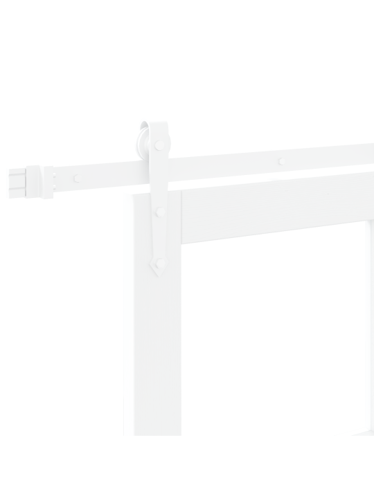 Liukuovi tarvikkeilla valkoinen 83x211 cm täyspuinen mänty