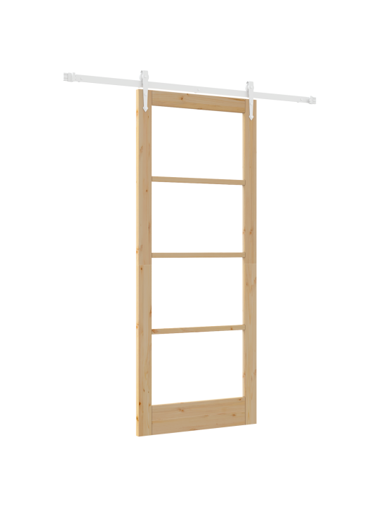 Liukuovi tarvikkeilla 86x211 cm massiivimänty