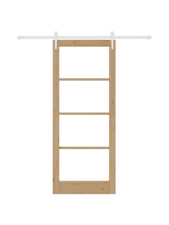 Liukuovi tarvikkeilla 86x211 cm massiivimänty