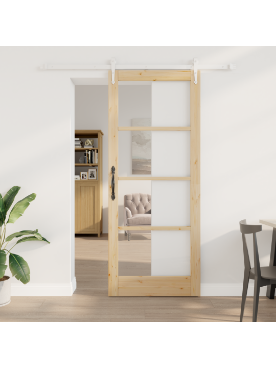 Liukuovi tarvikkeilla 86x211 cm massiivimänty