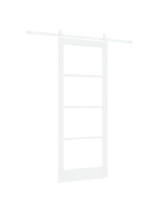 Liukuovi varusteet setti valkoinen 86x211 cm massiivipuu mänty