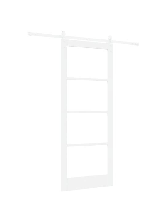 Liukuovi varusteet setti valkoinen 86x211 cm massiivipuu mänty