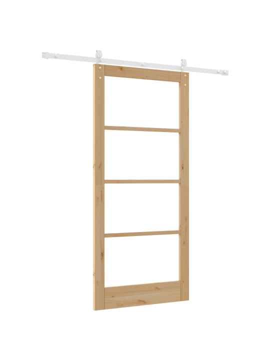 Liukuovi varustettuna osilla 93x202 cm täysi puu mänty