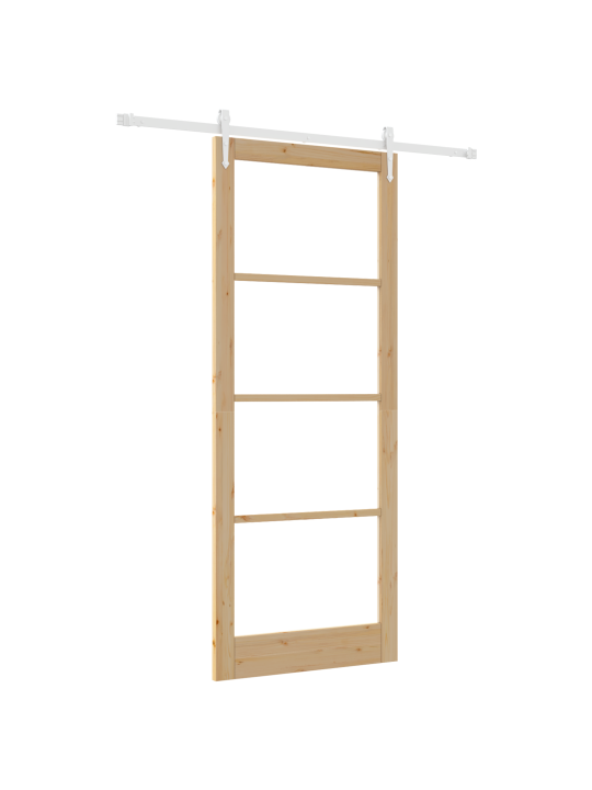 Liukuovi tarvikkeineen 93x232 cm massiivipuu mänty