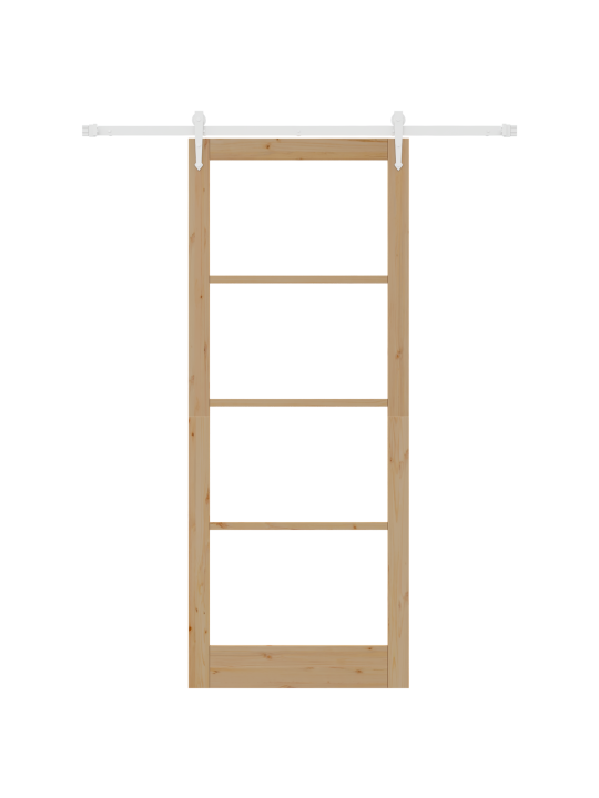 Liukuovi tarvikkeineen 93x232 cm massiivipuu mänty