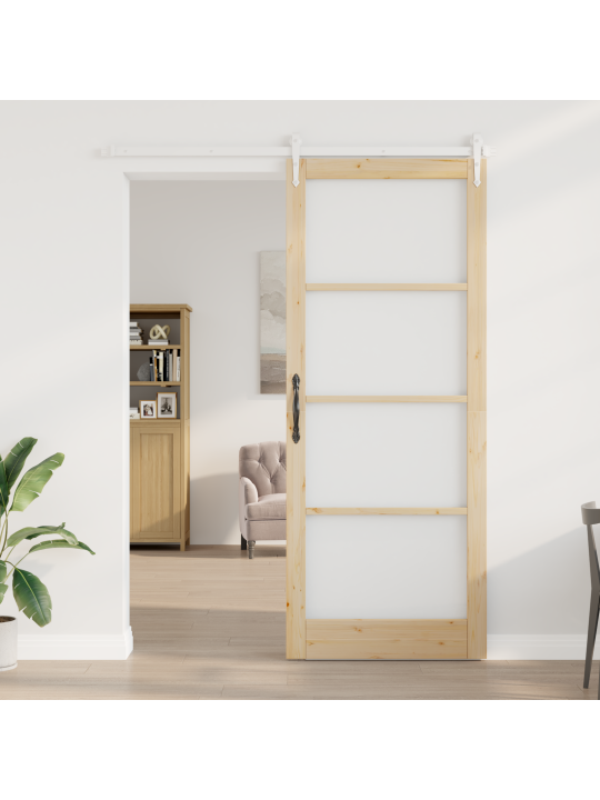 Liukuovi tarvikkeineen 93x232 cm massiivipuu mänty
