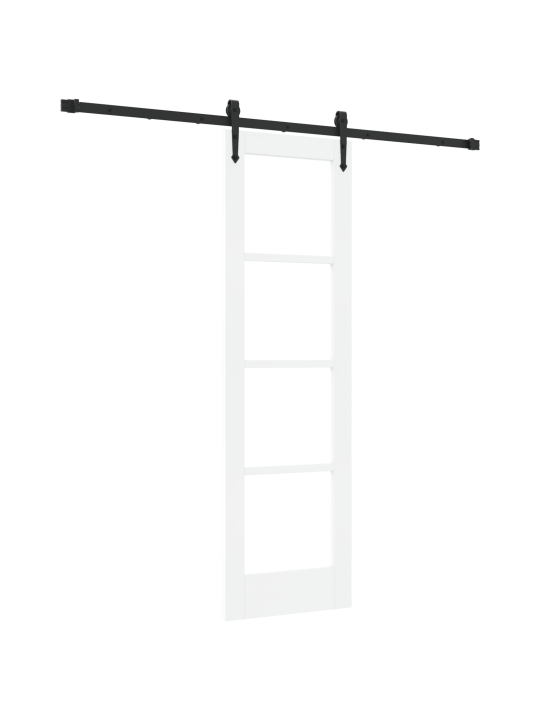 Liukuovi tarvikkeilla valkoinen 61x198.5 cm massiivipuu mänty