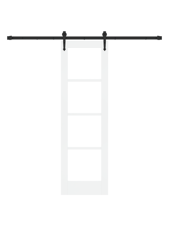 Liukuovi tarvikkeilla valkoinen 61x198.5 cm massiivipuu mänty