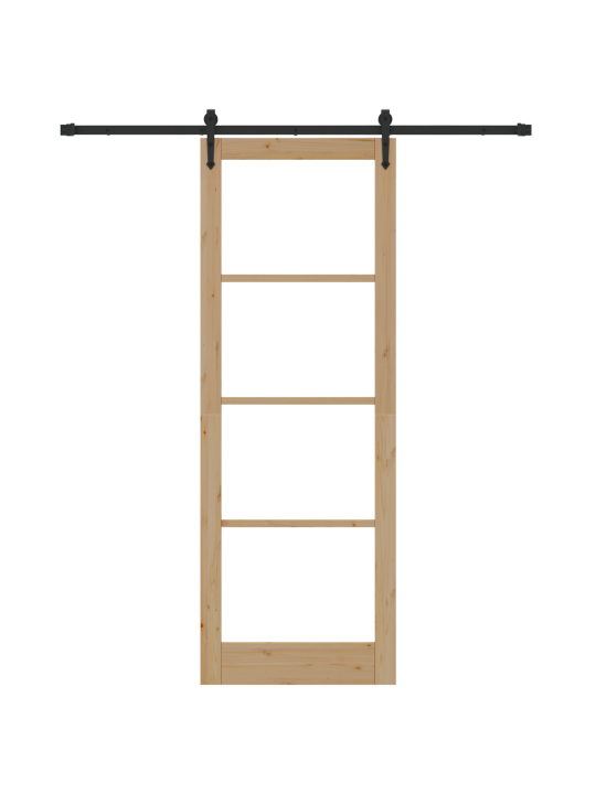Liukuovi varusteineen 83x232 cm täysi mänty