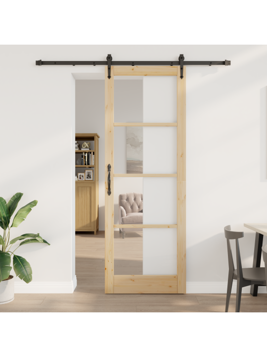 Liukuovi varusteineen 83x232 cm täysi mänty