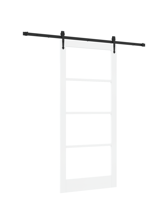 Liukuovi tarvikkeilla valkoinen 93x211 cm kiinteä puu mänty