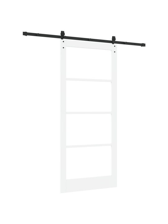 Liukuovi tarvikkeilla valkoinen 93x211 cm kiinteä puu mänty