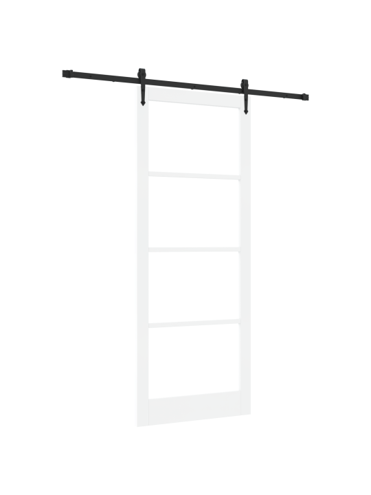 Liukuovi tarvikkeilla valkoinen 93x232 cm massiivimänty