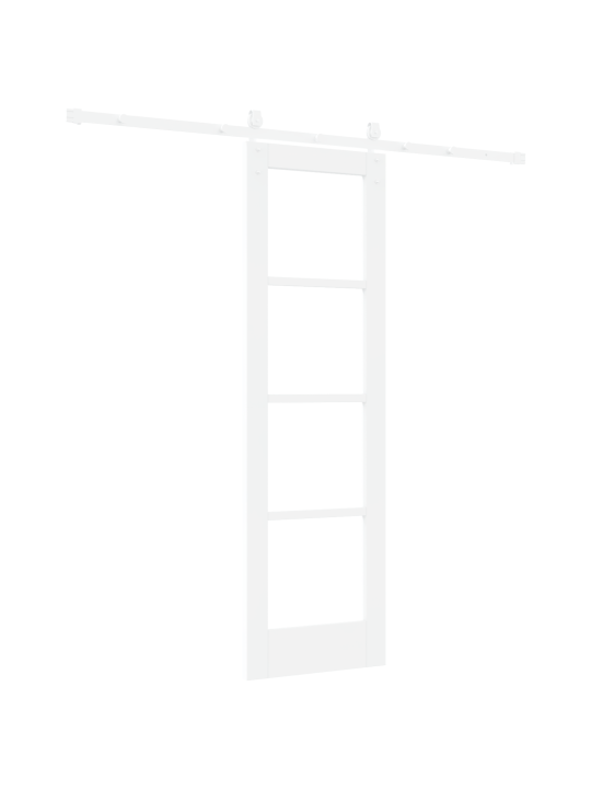 Liukuovi tarvikkeilla valkoinen 61x198,5 cm massiivipuu mänty