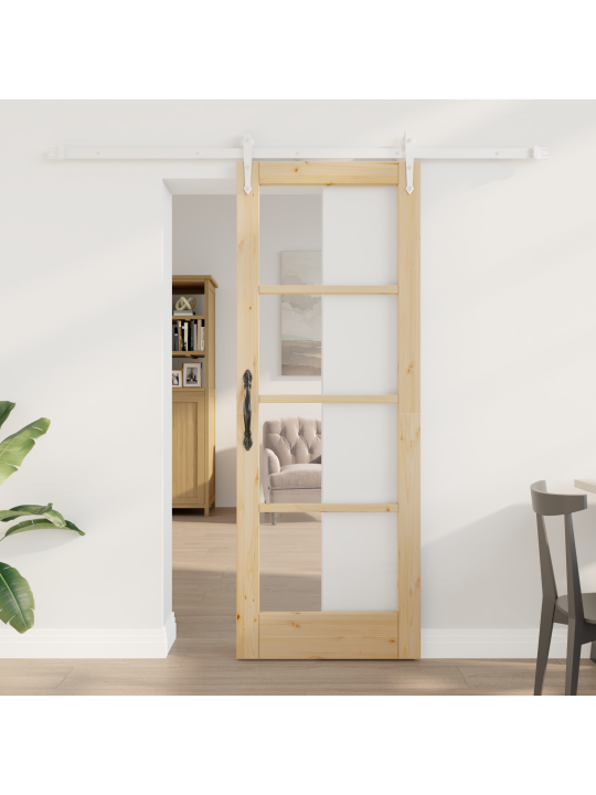 Liukuovi varusteilla 73.5x198.5 cm täysi puu mänty