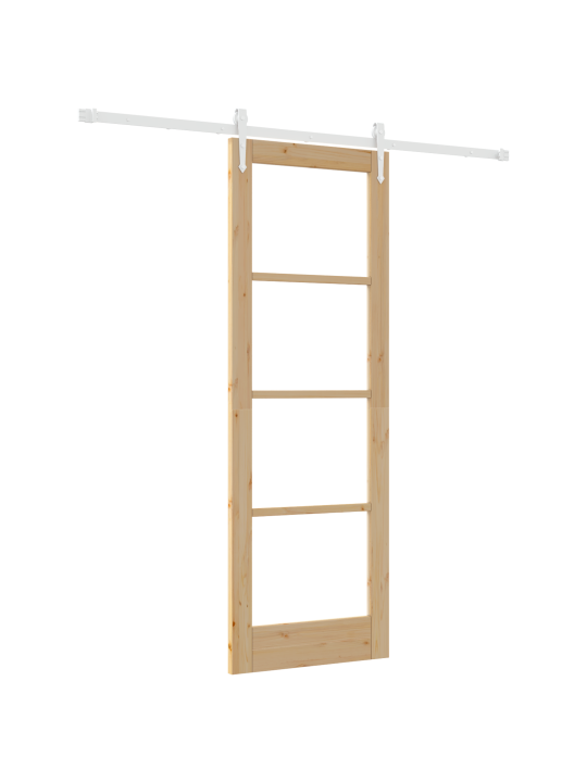 Liukuovi varusteilla 73.5x211 cm massiivipuusta männystä