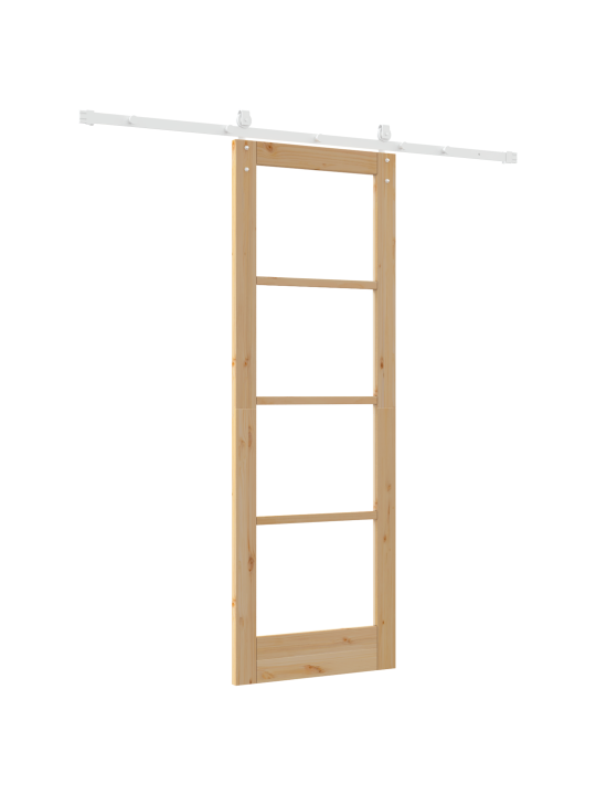 Liukuovi varusteilla 73.5x211 cm massiivipuusta männystä