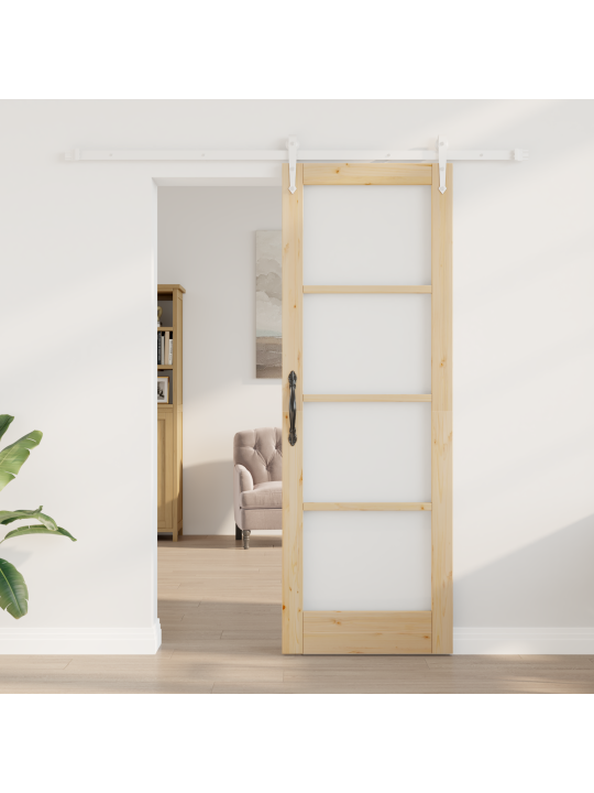 Liukuovi varusteilla 73.5x211 cm massiivipuusta männystä