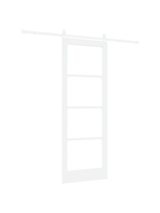 Liukuovi tarvikkeilla valkoinen 78x211 cm massiivipuusta mänty