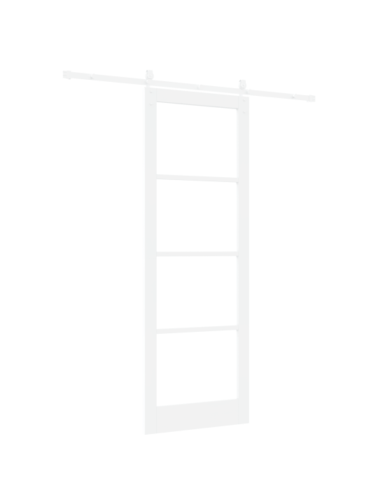 Liukuovi varusteilla valkoinen 83x232 cm massiivipuusta mänty