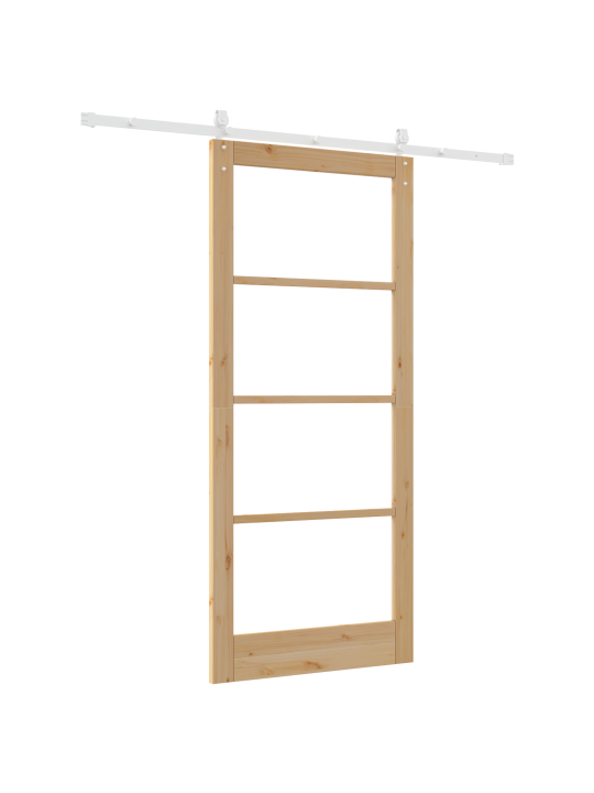 Liukuovi varusteilla setti 93x211 cm massiivipuinen mänty