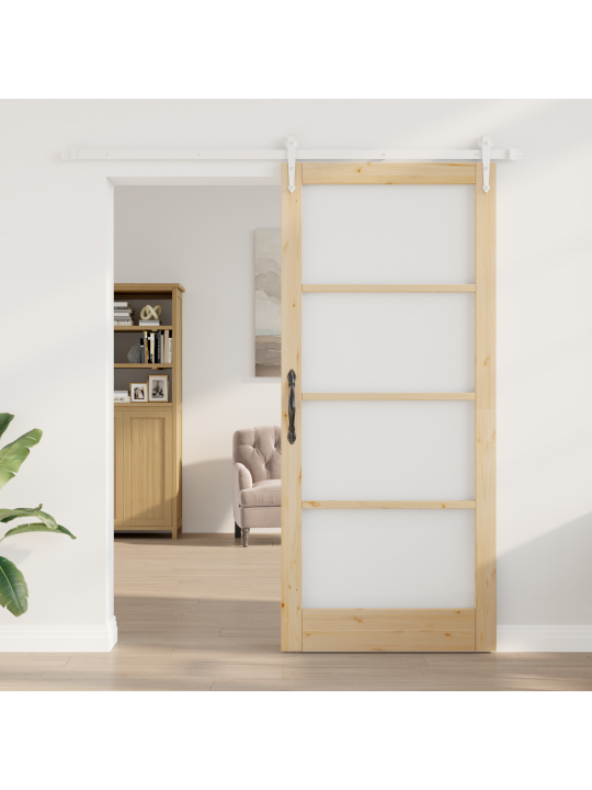 Liukuovi varusteilla setti 93x211 cm massiivipuinen mänty