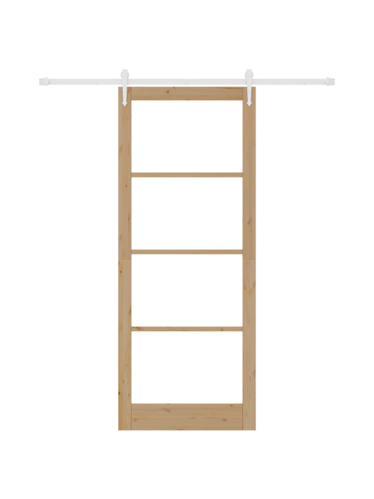 Liukuovi tarvikkeilla 93x232 cm massiivipuusta mänty