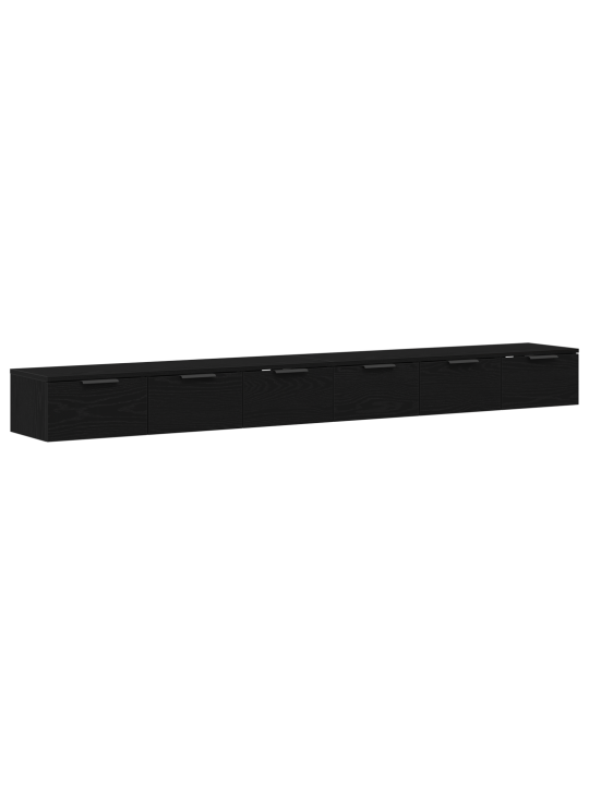 Vidaxl seinäkaapit 2 kpl musta tammi 102x30x20 cm tekninen puu