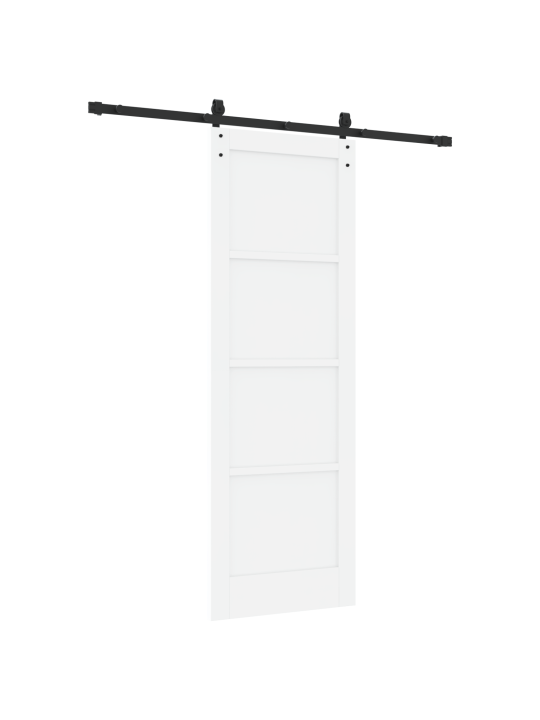 Liukuovi varusteineen valkoinen 73.5x211 cm massiivipuusta