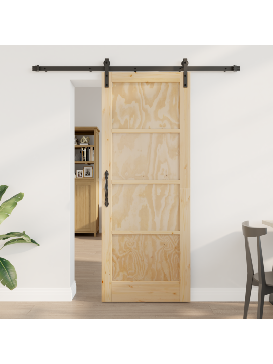 Liukuovi tarvikkeilla 78x202 cm massiivinen puu mänty