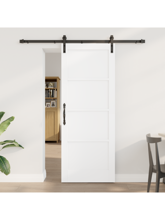 Liukuovi asennussarjalla valkoinen 78x202 cm massiivipuu mänky