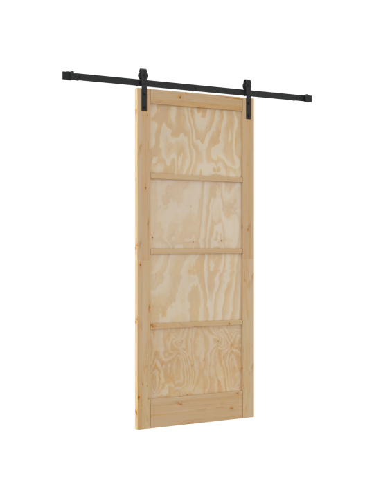 Liukuovi tarvikkeineen 86x211 cm massiivimänty