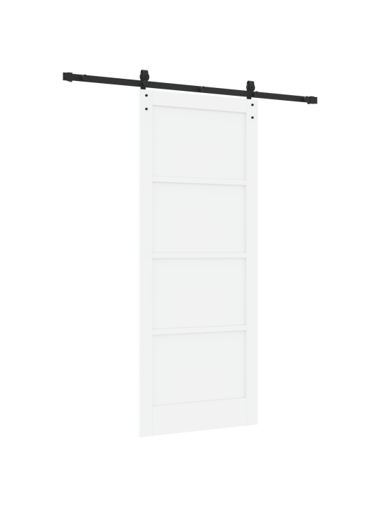 Liukuovi varusteineen valkoinen 86x211 cm massiivipuu mänty