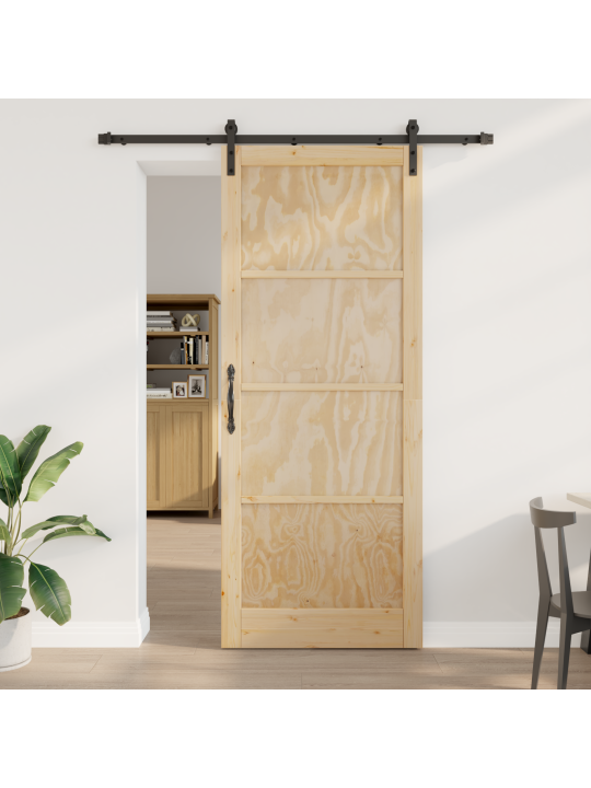 Liukuovi kiinnityssarjalla 93x232 cm massiivipuu mänty