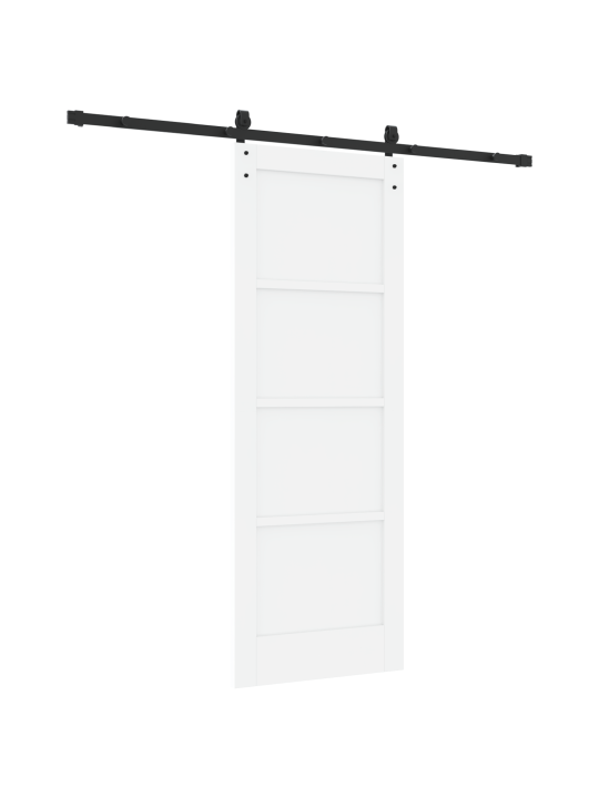Liukuovi tarvikkeineen valkoinen 73,5x198,5 cm massiivipuu männyt