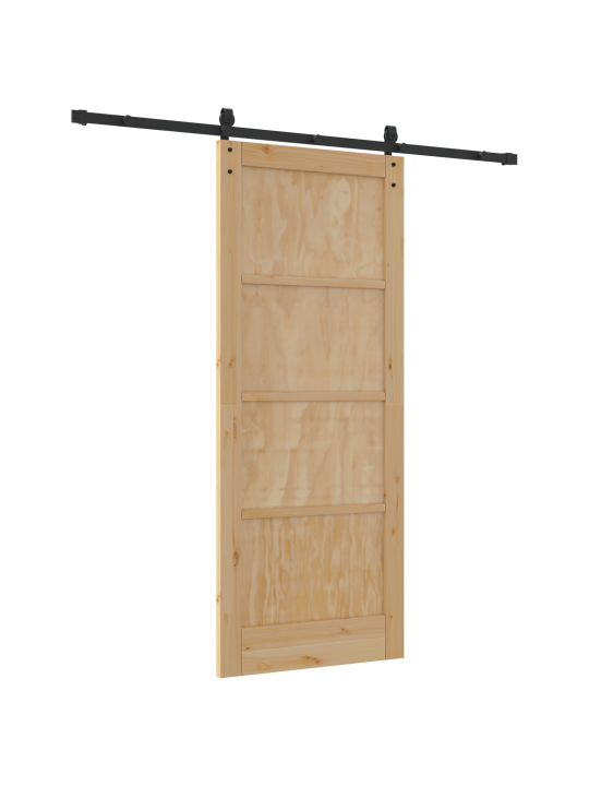 Liukuovi tarvikkeilla 83x202 cm massiivipuuta mäntyä