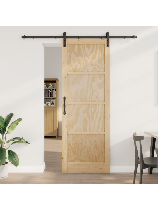Liukuovi varusteilla 83x232 cm massiivinen puu mänty