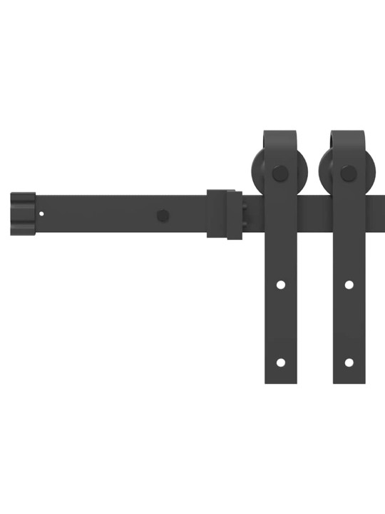 Liukuovi tarvikkeet set valkoinen 83x232 cm massiivipuusta mänty