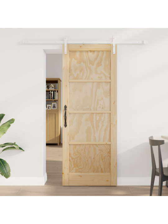 Liukuovi varusteilla 78x202 cm massiivimänty