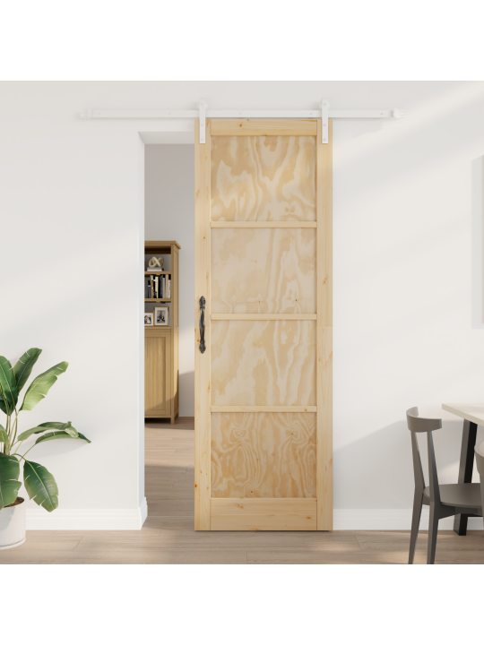 Liukuovi varusteineen 78x232 cm massiivimänty