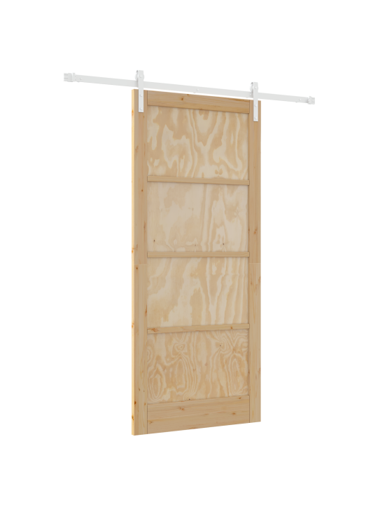 Liukuovi varusteineen 93x211 cm massiivipuinen mänty