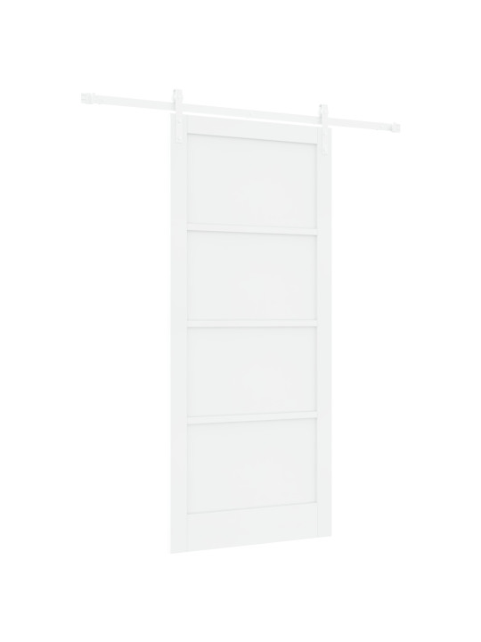 Liukuovi varusteineen valkoinen 93x211 cm massiivipuu mänty