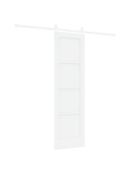 Liukuovi varusteineen valkoinen 61x198.5 cm massiivipuu