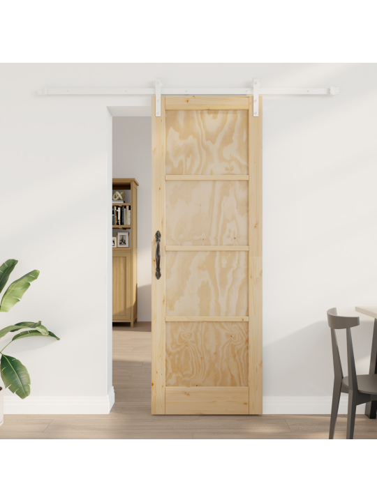 Liukuovi varusteineen 73.5x211 cm massiivipuu männystä