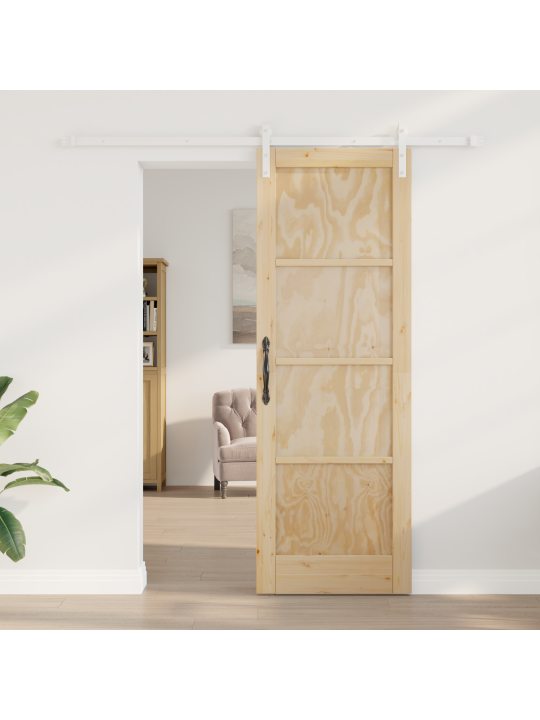 Liukuovi varusteineen 73.5x211 cm massiivipuu männystä