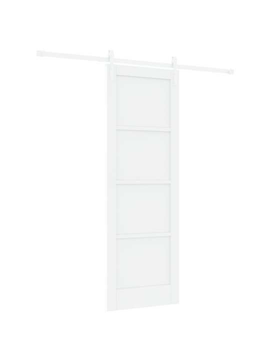 Liukuovi varusteineen valkoinen 73.5x211 cm täyspuinen mänty