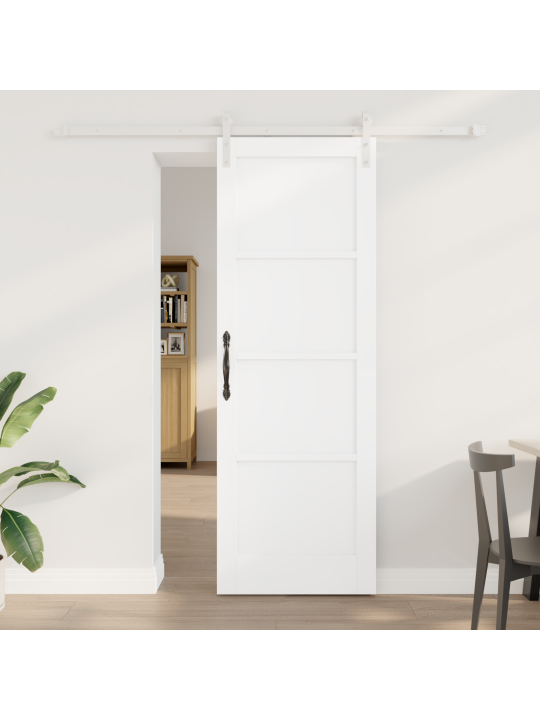 Liukuovi varusteineen valkoinen 73.5x211 cm täyspuinen mänty