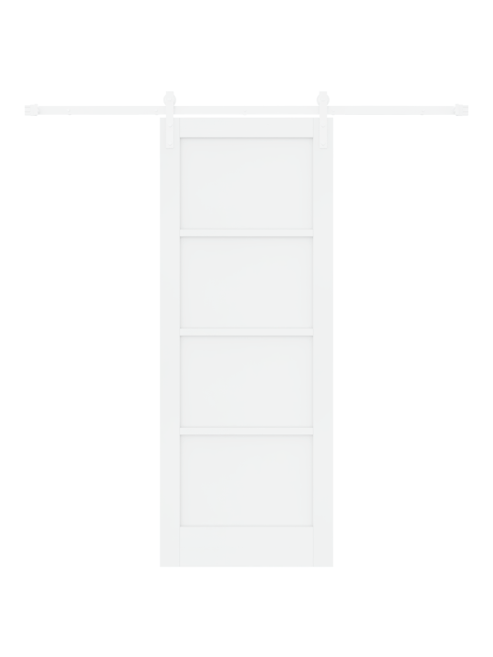 Liukuovi varusteineen valkoinen 78x202 cm massiivipuusta mäntypuusta