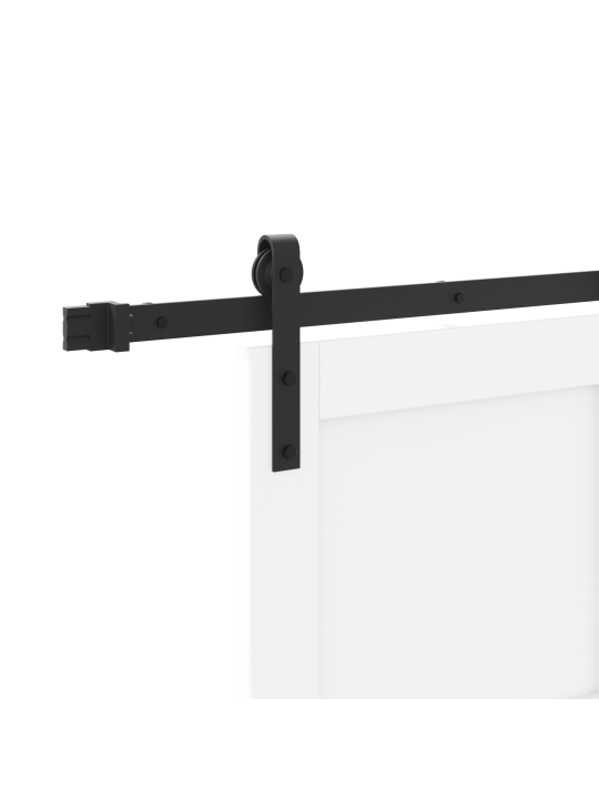 Liukuovi tarvikkeineen valkoisena 78x211 cm massiivimännystä